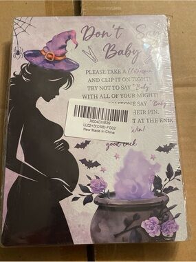Don’t Say Baby Halloween Themed Baby Shower Clothespin Game. New.